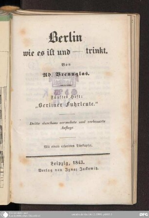 5 Heft: Berliner Fuhrleute