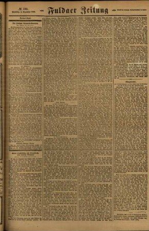 Dritte Ausgabe vom Samstag, den 04. Dezember 1920.