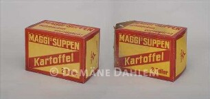 Zwei Schaupackung "Maggi’s Suppen Kartoffel"