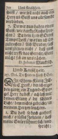 Umb Keuschheit.