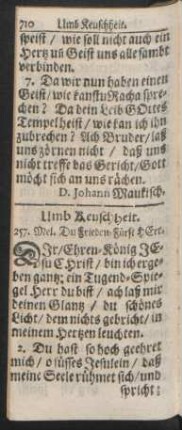 Umb Keuschheit.