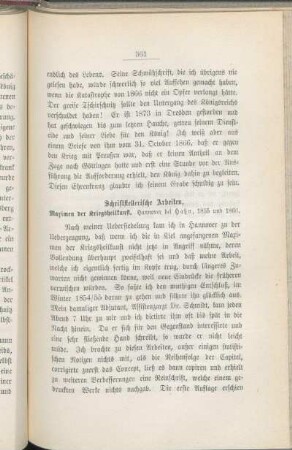 Schriftstellerische Arbeiten,