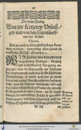 Die dritte Predig