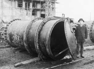 Bau des Hauptpumpwerks Minden/MLK, 1915