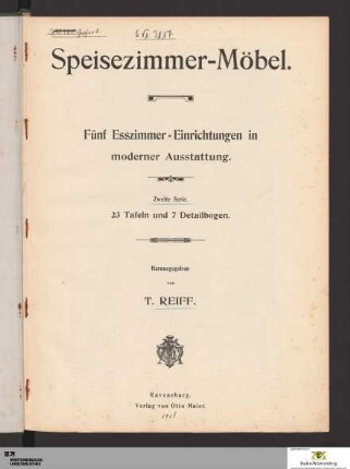 2. Serie: [Speisezimmer-Möbel] Band 2. Serie