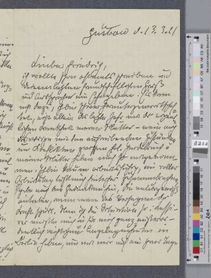 Brief an Friedrich Düsel
