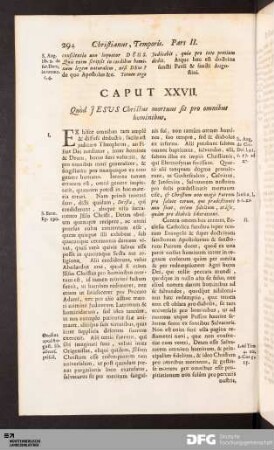 Caput XXVII. Quòd JESUS Christus mortuus sit pro omnibus hominibus.