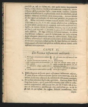 Caput II. De Forma testamenti militaris