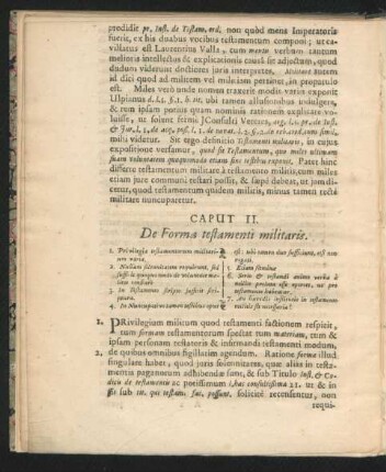 Caput II. De Forma testamenti militaris