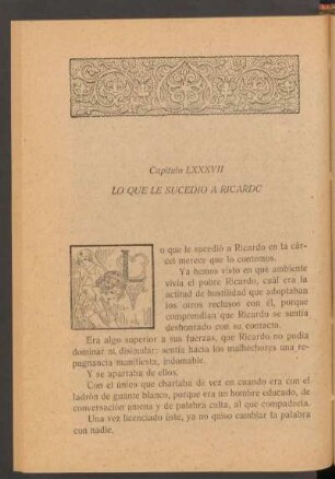 Capítulo LXXXVII - Lo que le sucedió a Ricardo