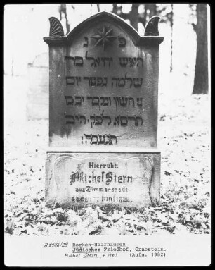 Grabstein Michel Stern (+190?)