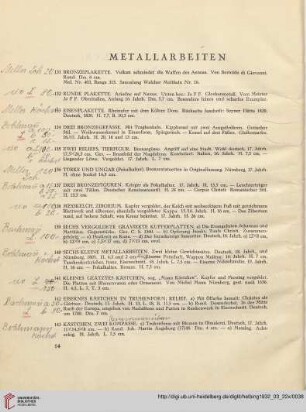 Metallarbeiten (Nr. 131-147)