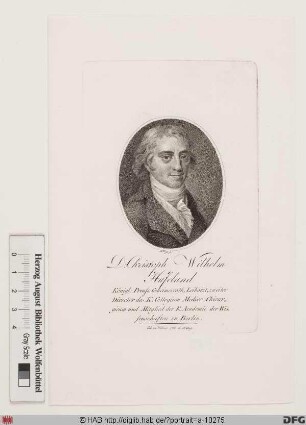 Bildnis Christoph Wilhelm Hufeland (1809 von)