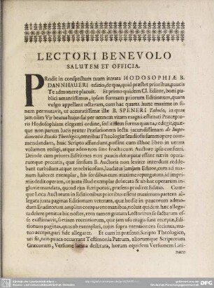 Lectori Benevolo Salutem Et Officia