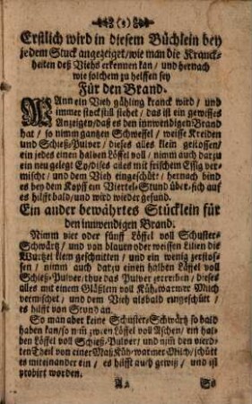 Bewährte Artzney-Mittel, Für das Rind-Vieh, Und Schweine : Guten Leuten zum besten