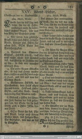 XXV. Abend-Lieder