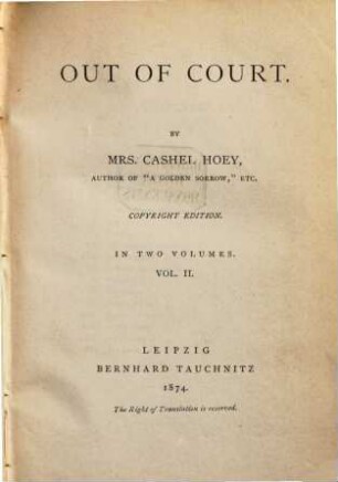 Out of court, 2