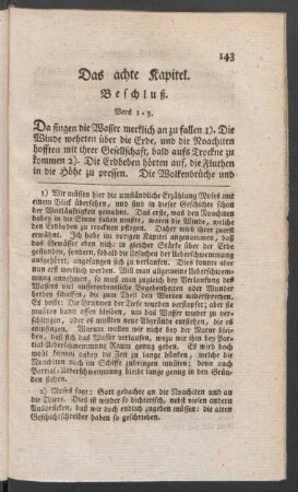 Das achte Kapitel. Beschluß