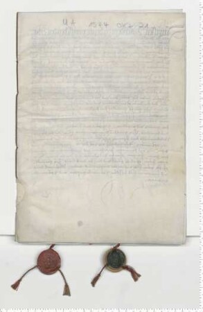 "Herrn Leonhard Elvers Cessio eines 24 Teils Kemping an seinen Schwager Jeronymus Töbing"; besiegelt von den Ratsmannen Töbing und Semmelbecker.
