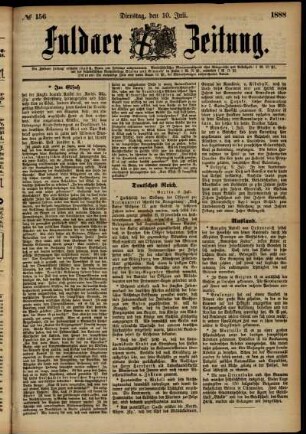 Ausgabe vom Dienstag, den 10. Juli 1888.