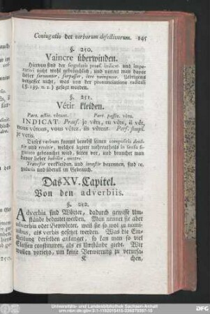 Das XV. Capitel. Von den adverbiis.