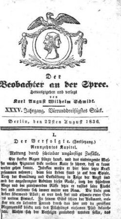 34. Stueck, 22. August 1836