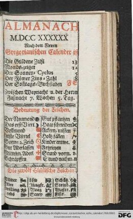 Almanach M.DCC XXXXXX