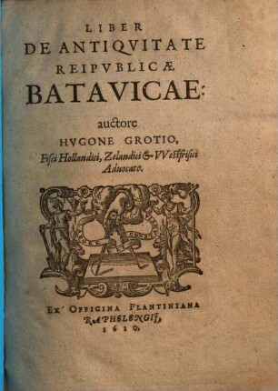 Liber de antiquitate reipublicae Batavicae