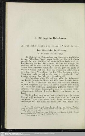 II. Die Lage der Unterthanen
