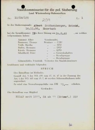 Schönenberger, Albert