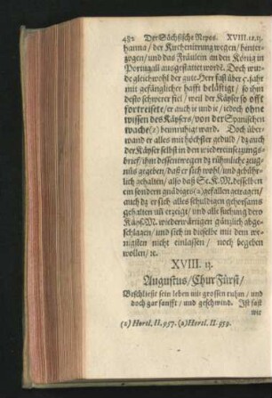 13. Augustus/ ChurFürst.
