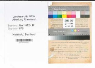 Entnazifizierung Bernhard Helmholz , geb. 29.11.1896 (Angestellter)
