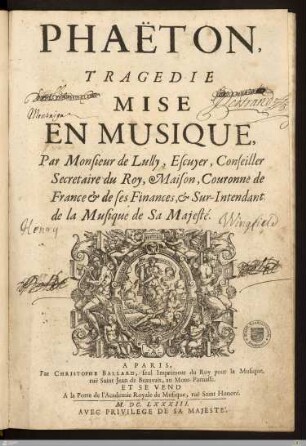 Phaëton : Tragedie Mise En Musique