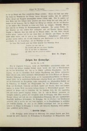 Folgen der Kreuzzüge