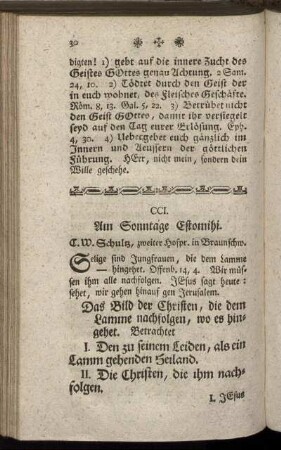 CCI. Am Sonntage Estomihi.