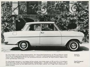 Opel "Kadett" der Adam Opel AG