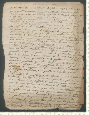 Brief von Charles de Chamisso an Adelbert von Chamisso