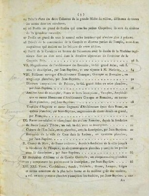 Calcographie des Piranesi frères. Œuvres de Jean-Baptiste et de François : qui se vendent chez les auteurs, ...