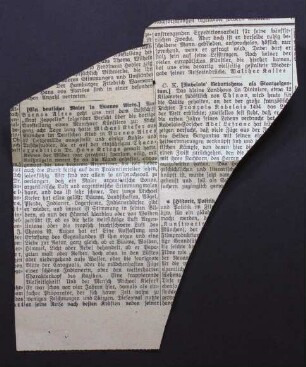 Zeitungsartikel über eine Ausstellung in Buenos Aires