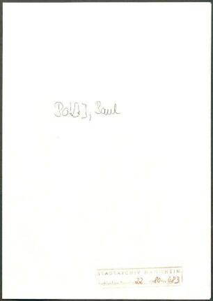 Pott, [Paul], Heidelberg, an Wichert