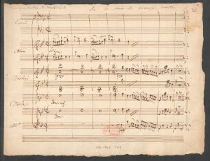 Instrumentalstücke. Fragmente; winds, strings, b; B-Dur