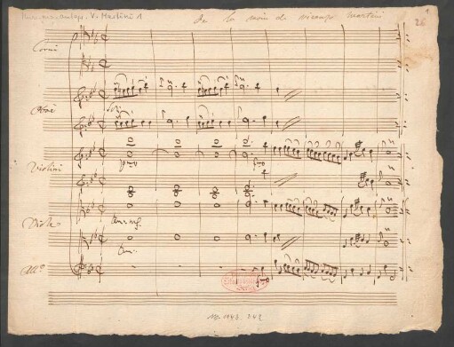 Instrumentalstücke. Fragmente; winds, strings, b; B-Dur