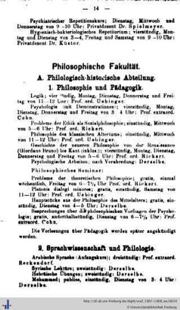 A. Philologisch-historische Abteilung.