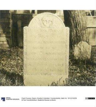 Salem, Friedhof, Grabstein: Crovninshields