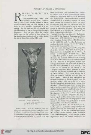 Reviews of recent publications