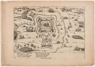 Truchsessischer Krieg / Schloß Horst bei Gladbeck ergibt sich dem Kurfürsten Februar 1585