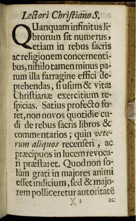Lectori Christiano S.