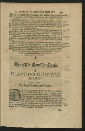 Der sechste Römische Keyser ist Claudius Domitius Nero.