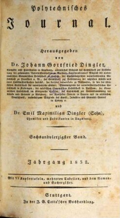 Polytechnisches Journal. 46. 1832