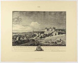 Der Sonnenstein über Pirna, Blatt 19 aus der Canaletto-Mappe von Otto Richter für den Verein für Geschichte Dresden
